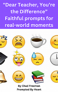 Emotional Emojis on a book cover titled Dear Teacher, You're the Difference
